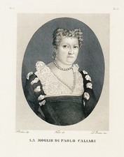MIA  MOGLIE  , di  PAOLO VERONESE  (1528-1588), grande incisione su rame,1842