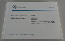 Catalogo Immagini MERCEDES BENZ CLASSE S W126 280/380/500 / Se / Sel Di 09/1991