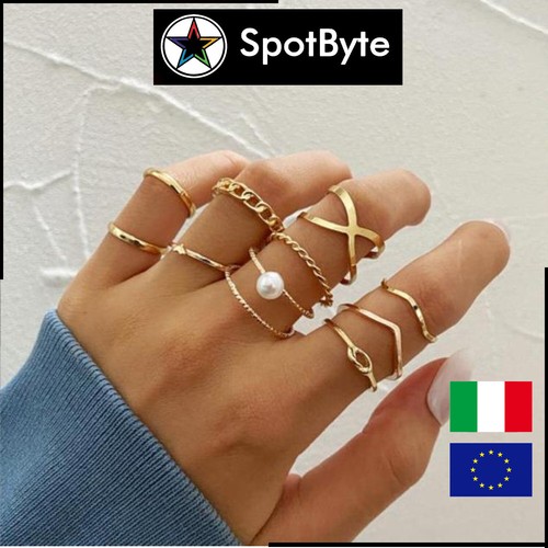 Set anelli donna dorati in - set, 11