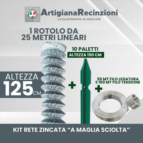 Kit rete zincata maglia - kit,
