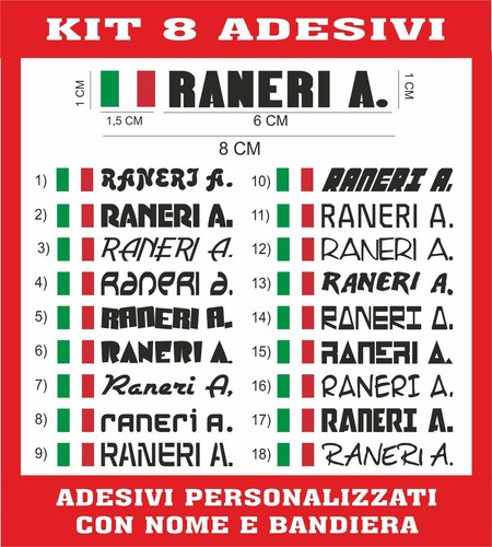 Adesivi nome bandiera - nome,