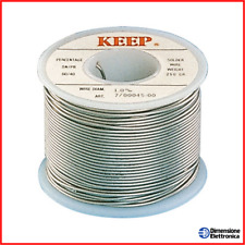 Stagno 60 40 1mm per Saldature Rocchetto 500gr con Flussante Saldatura Puro SnPb