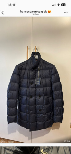 Piumino doppio petto bleu fay - doppio,