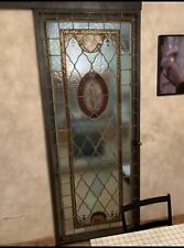Porta Vetro a Piombo Antico con Telaio Ferro scorrevole