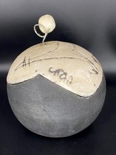 Scatola Moderna con Coperchio in Ceramica Raku - Design G.G. Raku-yaki