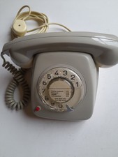 TELEFONO FISSO SIP DISCO ROTELLA ANNI 80 '90 GRIGIO COME DA FOTO TUTTO ORIGINALE