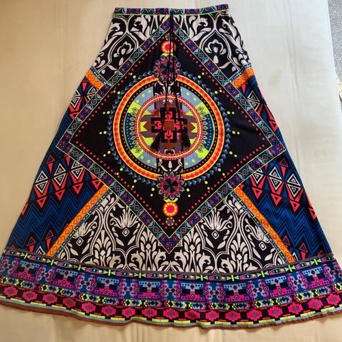 Fab rik maxi gonna - maxi, geometrica