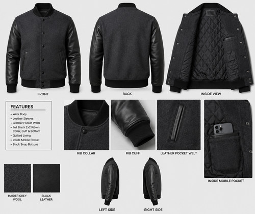Body uomo lana antracite - , e
