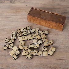 Domino inglese in osso ed