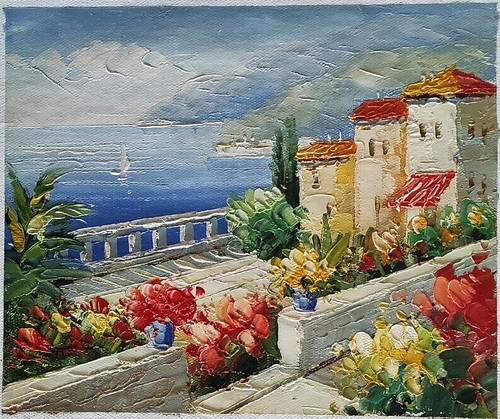 Tela per quadro dipinto mano - tela,