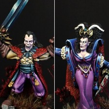 Vlad and Isabella Von Carstein, Warhammer fantasy / Old World OOP Pro Painted