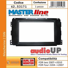 MASCHERINA ADATTATORE AUTORADIO 2 DIN SMART FOR TWO DAL 2007 AL 2010 DUE DIN