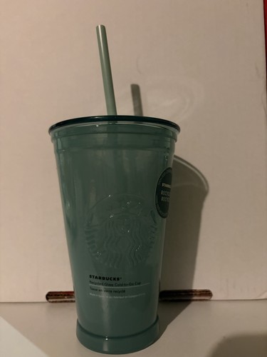 Starbucks green glass tumbler - green,