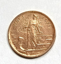 REGNO D' ITALIA VITT. EM. III   1 CENTESIMO  ITALIA SU PRORA   1911   RARO