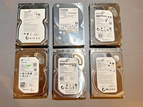 Lotto hard disk 2tb ciascuno - lotto, 6