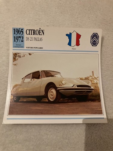 Carte fiche auto citroen ds - fiche,