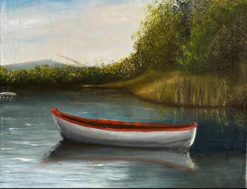 Dipinto olio tela nel - tela, (nel