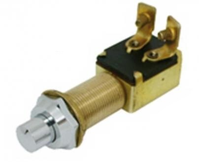 Pulsante ottone cromato d - in,