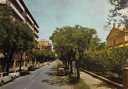 Cartolina carpi viale - viale, auto