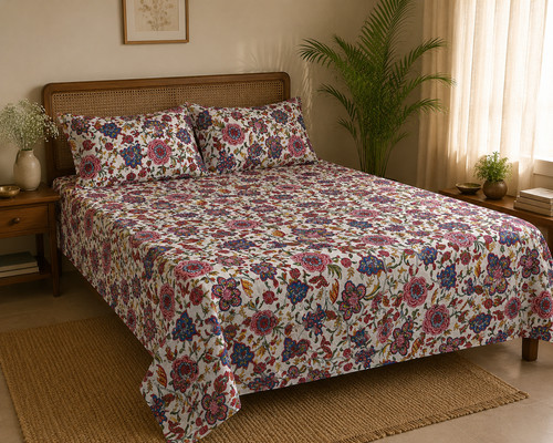 Lenzuolo cotone floreale - in,