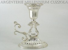CANDELIERE BOMBONIERA NOZZE ARGENTO CRESIMA COMUNIONE BUGIA PORTACANDELA UTILE