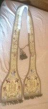 Stola Tutta Ricamata A Mano Dorata, Etole Pastorale, Gold Stole
