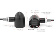 Ducati Monster Indicatori LED M 900 1000 1100 S2R S4R Nero + Inserti Lucidi