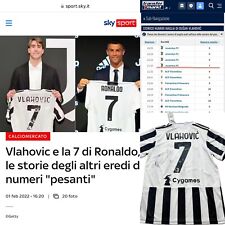 ULTRA RARA UNICA STAGIONE 21/22 FC JUVENTUS MAGLIA VLAHOVIC AUTOGRAFATA NUMERO 7