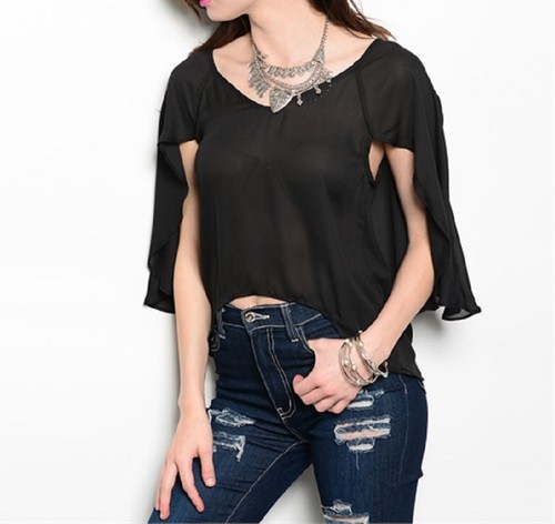 Top donna sexy nero con - top, "nero"