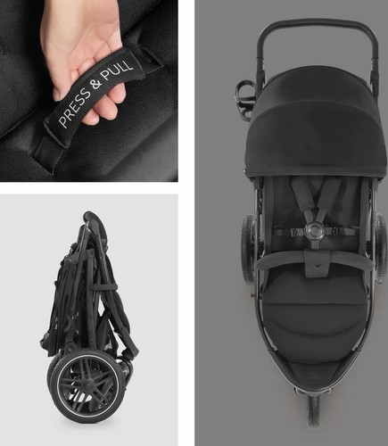 Hauck rapid passeggino nero - 3r,