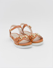 KEYS SANDALO CON ZEPPA DONNA K-9660 MARRONE CAMEL LEGGERE FASCIA DAL 36 AL 41