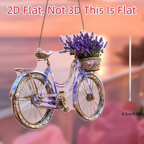 Ornamento bicicletta lavanda - ornamento,