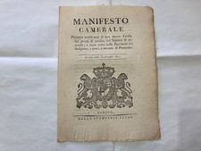MANIFESTO CAMERALE NUOVA TARIFFA PREZZI SALNITRO A PESO MONETA DI PIEMONTE 1817.