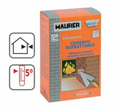 CEMENTO REFRATTARIO ALTA TEMPERATURA PER FUGHE CAMINI FORNI BARBECUE 1KG (23132)