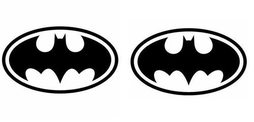 Adesivo 2pz batman 15x8cm - adesivo, nero