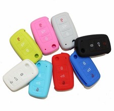GUSCIO CHIAVE COVER VOLKSWAGEN IN SILICONE GOLF POLO SKODA SEAT 3 TASTI