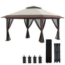Outsunny Gazebo Pieghevole 4x4