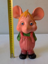 PUPAZZO IN GOMMA TOPO GIGIO VERSIONE GRANDE 28 CM MARIA PEREGO VINTAGE