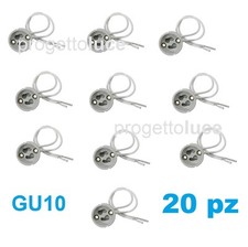 20 Portalampade con Cavi per Lampadine GU10 Porta Lampada Faretto 250V Ceramica