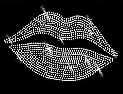 Strass kuss mund - strass, lippen