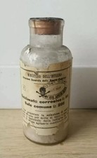 Bottiglia vetro sigillata FARMACO sale  SUBLIMATO CORROSIVO - D'EPOCA RARO 1911