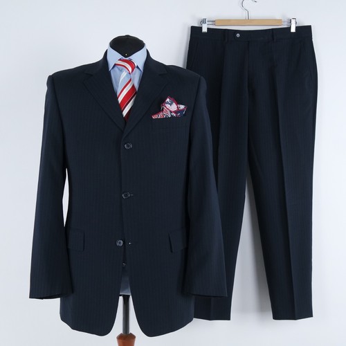 Tuta uomo blu scuro - a, righe