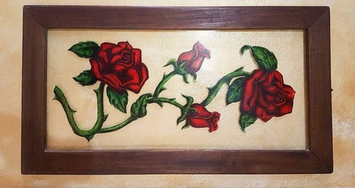 Decorazione parete rose - decorazione,