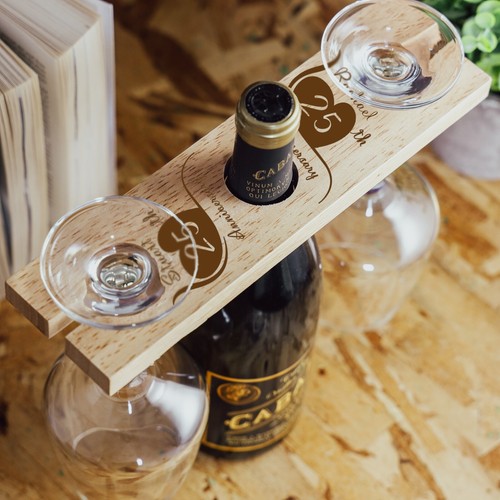 Caddy vino legno inciso - caddy,