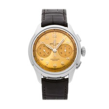 Breitling Premier B09 Cronografo IN Acciaio Manuale Champagne Cinturino