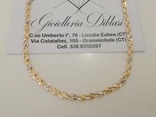 Collana in oro giallo e oro