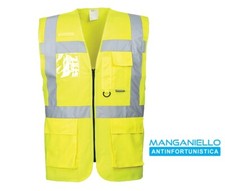 Gilet multitasche giallo alta