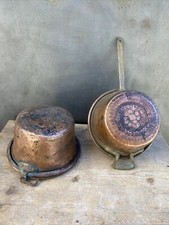 Paiolo / pentola in Rame 2 Pezzi Inizio 900 originale
