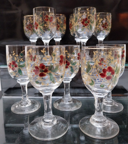 Verres liqueur peint main - verres,