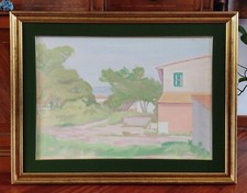 GUIDO PUCCIARELLI - VEDUTA DI CALCINAIA - LABRONICI - CHIARISTI - LIVORNO  '900 